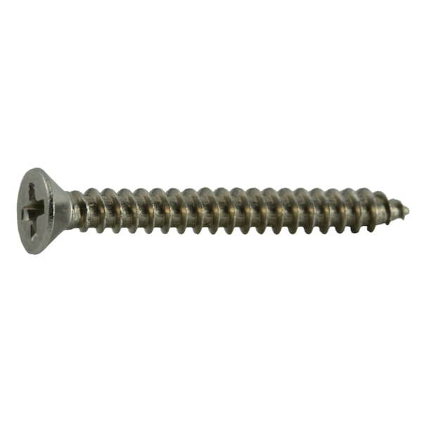 Midwest Fastener Sheet Metal Screw, #4 x 1 in, 18-8 Stainless Steel Flat Head Phillips Drive, 25 PK 35866 - main